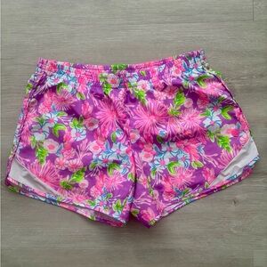 Lilly Pulitzer Luxletics Pink Floral Athletic Shorts